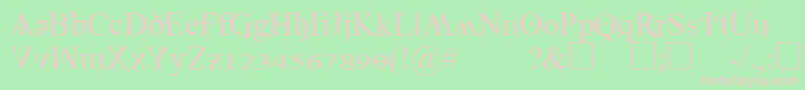 Denial2regular Font – Pink Fonts on Green Background