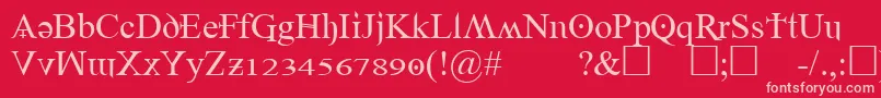 Denial2regular Font – Pink Fonts on Red Background