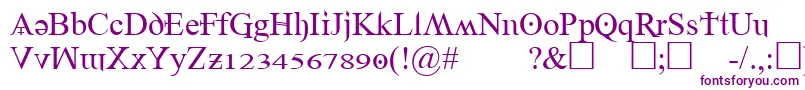 Denial2regular Font – Purple Fonts on White Background