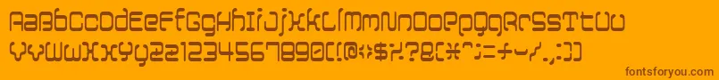12saruyellowfog Font – Brown Fonts on Orange Background