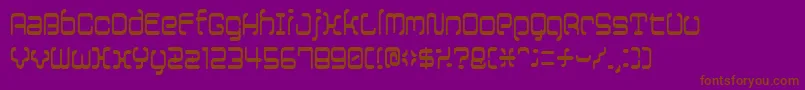 12saruyellowfog Font – Brown Fonts on Purple Background