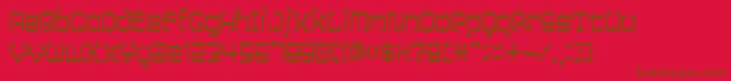 12saruyellowfog Font – Brown Fonts on Red Background