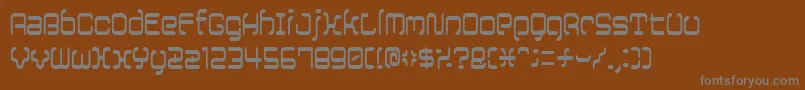 12saruyellowfog Font – Gray Fonts on Brown Background