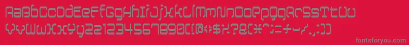 12saruyellowfog Font – Gray Fonts on Red Background
