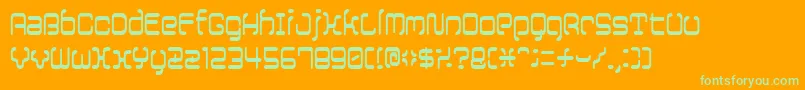 12saruyellowfog Font – Green Fonts on Orange Background