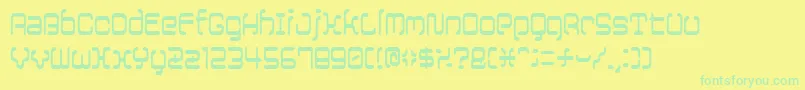 12saruyellowfog Font – Green Fonts on Yellow Background