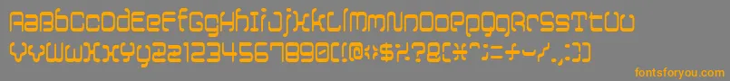 12saruyellowfog Font – Orange Fonts on Gray Background