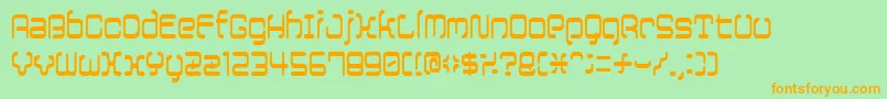 12saruyellowfog Font – Orange Fonts on Green Background