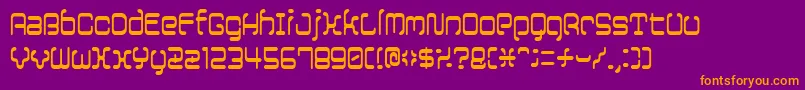 12saruyellowfog Font – Orange Fonts on Purple Background