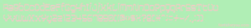 12saruyellowfog Font – Pink Fonts on Green Background