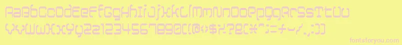 12saruyellowfog Font – Pink Fonts on Yellow Background