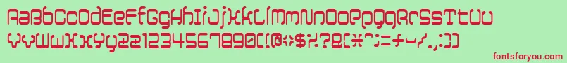12saruyellowfog Font – Red Fonts on Green Background