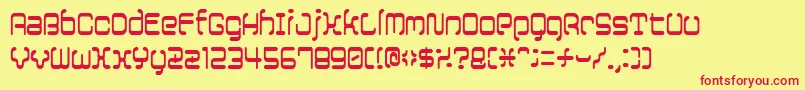 12saruyellowfog Font – Red Fonts on Yellow Background