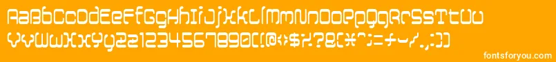 12saruyellowfog Font – White Fonts on Orange Background