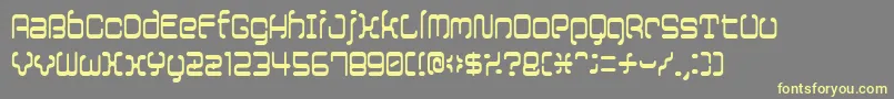 12saruyellowfog Font – Yellow Fonts on Gray Background