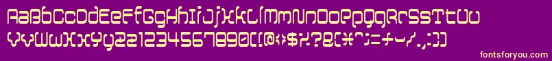 12saruyellowfog Font – Yellow Fonts on Purple Background