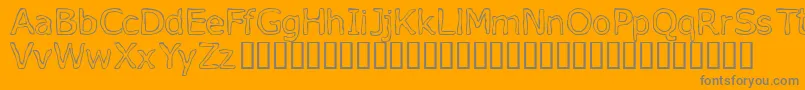 Vopen-Schriftart – Graue Schriften auf orangefarbenem Hintergrund