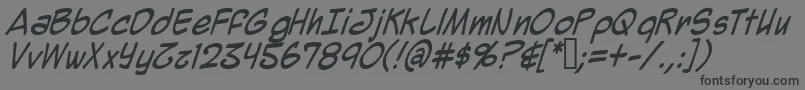 Шрифт Mighzi – чёрные шрифты на сером фоне