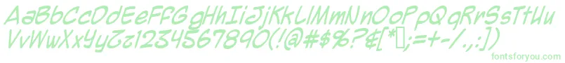 Mighzi Font – Green Fonts on White Background