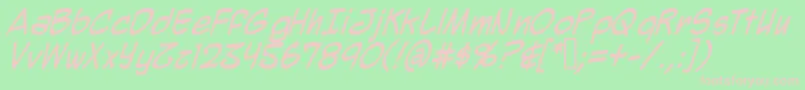 Mighzi Font – Pink Fonts on Green Background