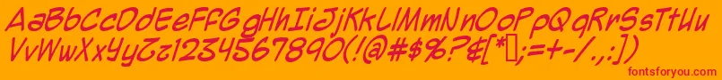 Mighzi Font – Red Fonts on Orange Background
