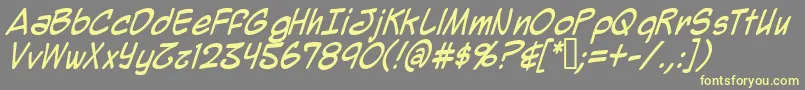 Mighzi Font – Yellow Fonts on Gray Background