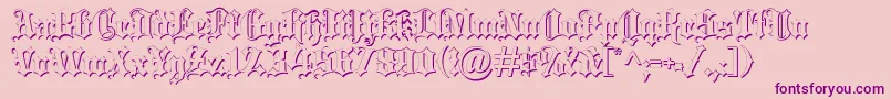 Blacklettershadow-Schriftart – Violette Schriften auf rosa Hintergrund