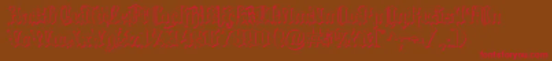 Blacklettershadow Font – Red Fonts on Brown Background