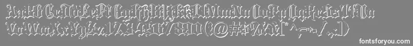 Blacklettershadow Font – White Fonts on Gray Background