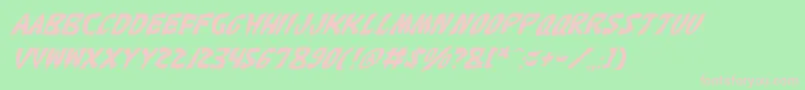 KatanaItalic-fontti – vaaleanpunaiset fontit vihreällä taustalla