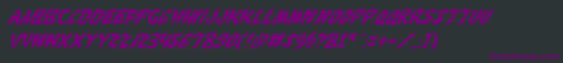 KatanaItalic Font – Purple Fonts on Black Background