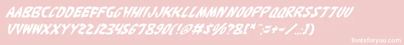 KatanaItalic Font – White Fonts on Pink Background