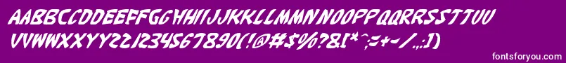 KatanaItalic Font – White Fonts on Purple Background