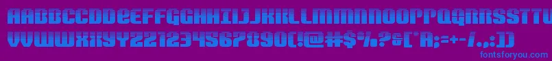 Fonte Nightwraithhalf – fontes azuis em um fundo violeta