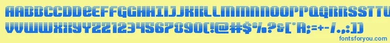 Police Nightwraithhalf – polices bleues sur fond jaune