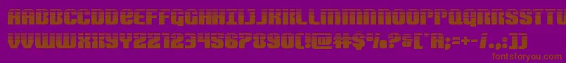 Nightwraithhalf-Schriftart – Braune Schriften auf violettem Hintergrund