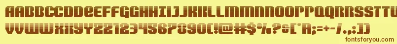 Nightwraithhalf Font – Brown Fonts on Yellow Background