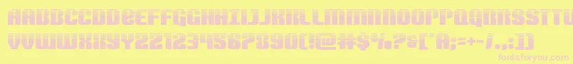 Fonte Nightwraithhalf – fontes rosa em um fundo amarelo