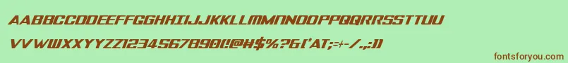 Tigersharkextracondital Font – Brown Fonts on Green Background