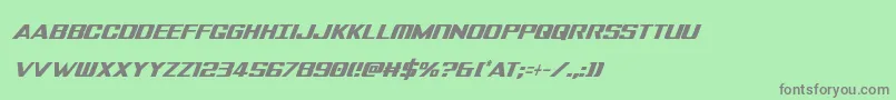 Tigersharkextracondital Font – Gray Fonts on Green Background