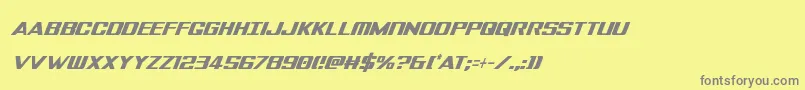 Tigersharkextracondital Font – Gray Fonts on Yellow Background