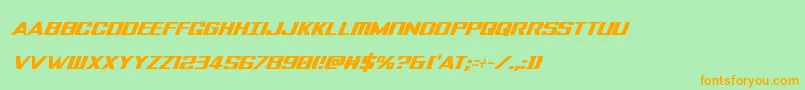 Tigersharkextracondital-fontti – oranssit fontit vihreällä taustalla