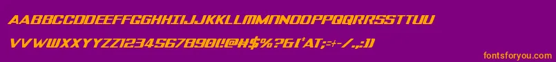 Tigersharkextracondital Font – Orange Fonts on Purple Background