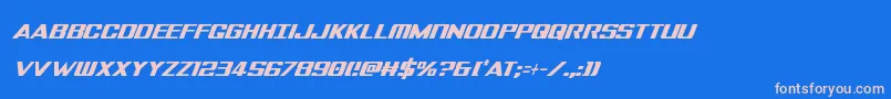 Tigersharkextracondital Font – Pink Fonts on Blue Background