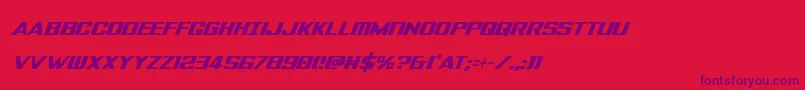 Tigersharkextracondital Font – Purple Fonts on Red Background