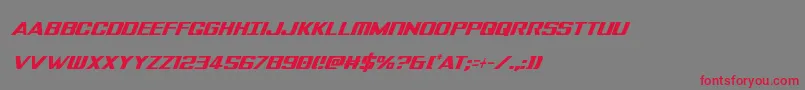 Tigersharkextracondital Font – Red Fonts on Gray Background