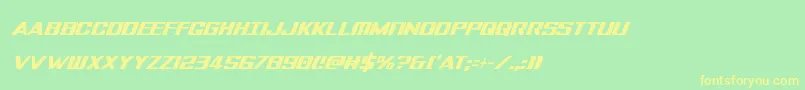 Tigersharkextracondital Font – Yellow Fonts on Green Background