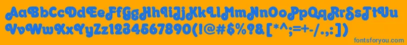 OrkneyRegular Font – Blue Fonts on Orange Background