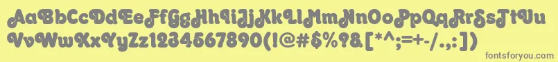 OrkneyRegular Font – Gray Fonts on Yellow Background