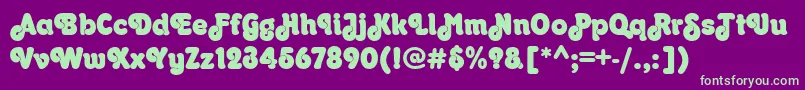 OrkneyRegular Font – Green Fonts on Purple Background